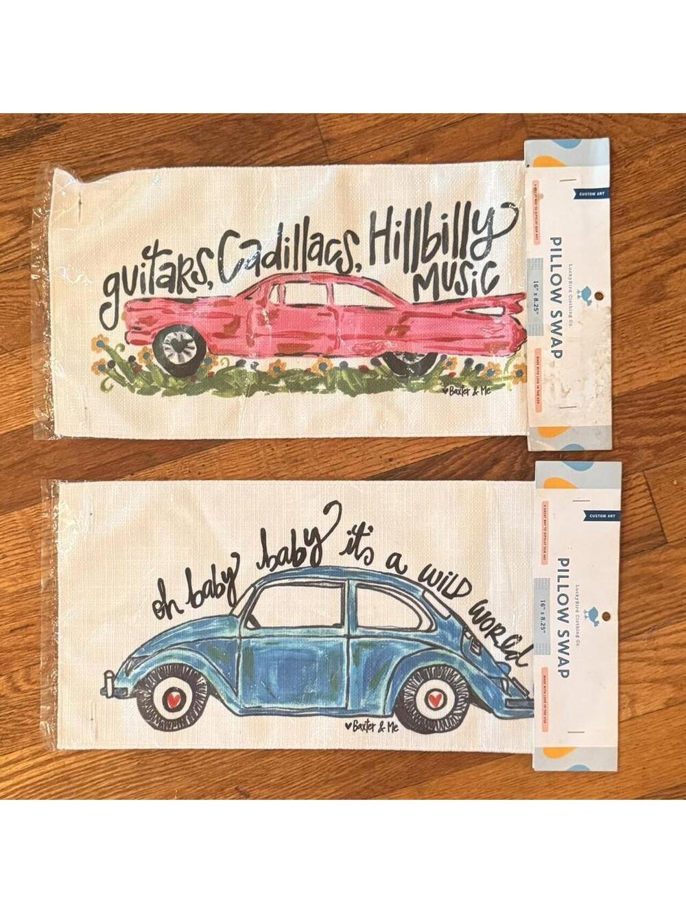 BUNDLE  LuckyBird Pillow Swaps -coastal cowgirl.  Nostalgic Americana